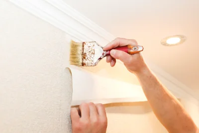 Pose de papier peint à Campan — revêtements muraux et toiles de verre